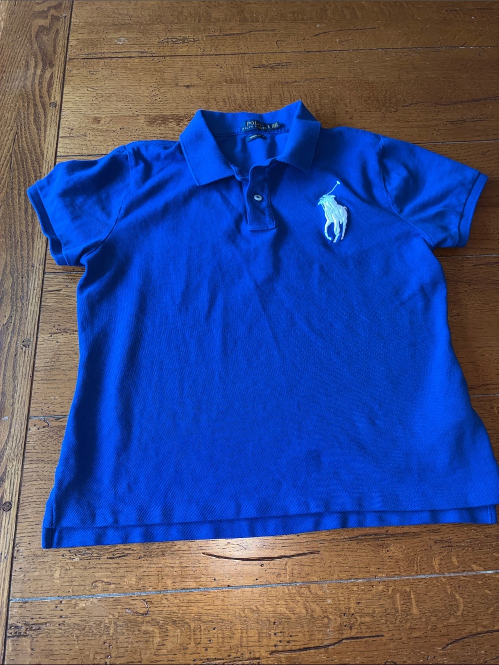 Polo by Ralph Lauren Bright Blue Short Sleeve Polo with White Pony